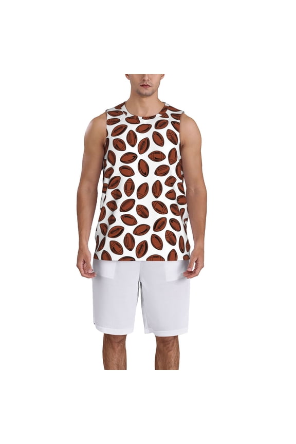 Coffee Rugby Basketball Jersey Reversible Men's Mesh Athletic Sports Shirts Training Practice S-4XLMedium