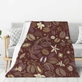 thumbnail image 1 of Sikiie Coffee and Flowers Cozy Flannel Fleece Throw Blanket: Lightweight & Thick for All Seasons - Perfect for Women, Men, & Kids"60"x50", 1 of 6