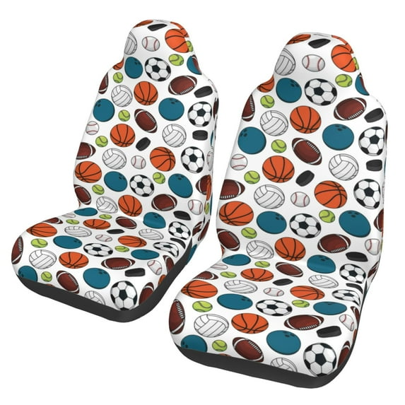 Sikiie Color Balls Car Seat Protector 2 Pack Car Seat Cushion Mat, Car Seat Covers for SUV, Truck, Van