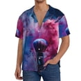 thumbnail image 1 of Sikiie Color Explosion Makeup Brush Men's Cuban Shirt, Hawaiian Shirts, Business Casual Button Down Shirts, Short Sleeve Shirt-X-Large, 1 of 5