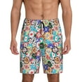 thumbnail image 1 of Sikiie Colored Casino Chips Mens Pajama Shorts, Lightweight Lounge Pant with Pockets Soft Sleep Pj Shorts for MenSmall, 1 of 6