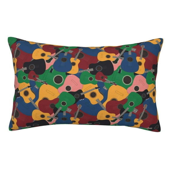 Sikiie Colored Guitars Pillow Covers, Throw Pillow Case Cushion Covers,Cushion for Bedroom,Couch,Home-14"x20"