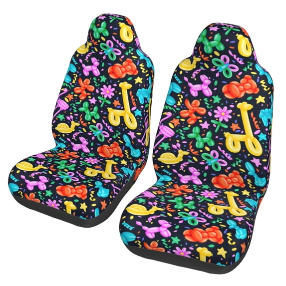 Sikiie Colorful Air Balloons1 Car Seat Protector 2 Pack Car Seat Cushion Mat, Car Seat Covers for SUV, Truck, Van