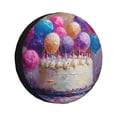 thumbnail image 1 of Sikiie Colorful Balloon Cake Celebration PVC Leather Spare Tire Wheel Cover Spare Tire Cover, for Car Truck SUV Camper Trailer Universal Fit(14-17in)-14 inch, 1 of 6