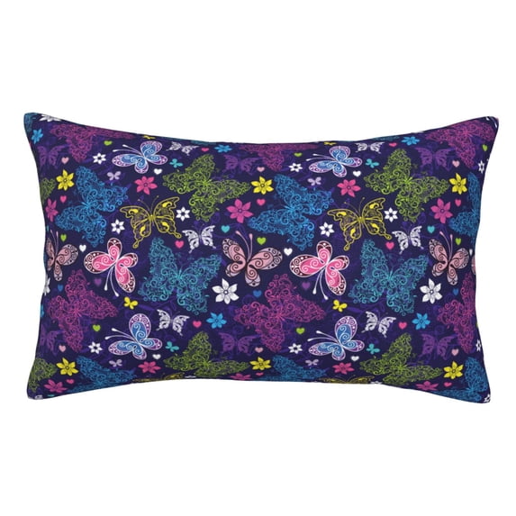 Sikiie Colorful Butterflies Pillow Covers, Throw Pillow Case Cushion Covers,Cushion for Bedroom,Couch,Home-20"x30"