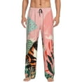 thumbnail image 1 of Sikiie Colorful Cat With Flowers Pajama Pants Men, PJ Bottoms, Sleep & Lounge Pants-Medium, 1 of 6