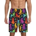 thumbnail image 1 of Sikiie Colorful Cats Mens Pajama Shorts, Lightweight Lounge Pant with Pockets Soft Sleep Pj Shorts for Men3X-Large, 1 of 6