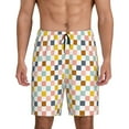 thumbnail image 1 of Sikiie Colorful Checkered 1 Mens Pajama Shorts, Lightweight Lounge Pant with Pockets Soft Sleep Pj Shorts for Men4X-Large, 1 of 6
