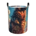 thumbnail image 1 of Sikiie Colorful Cloud Shepherd Dog Print Round Dirty Clothes Basket, Waterproof Standing Foldable Storage Basket, for Laundry Room, Bedroom, Bathroom Storage-Small, 1 of 6