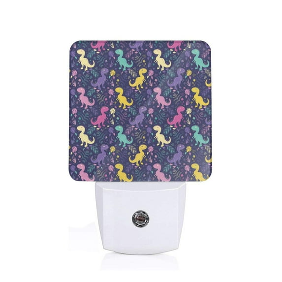 Sikiie Colorful Dinosaur Led Night Light, Warm White,Cool White Lights for Bathroom,Hallway,Bedroom, Kids Room-US