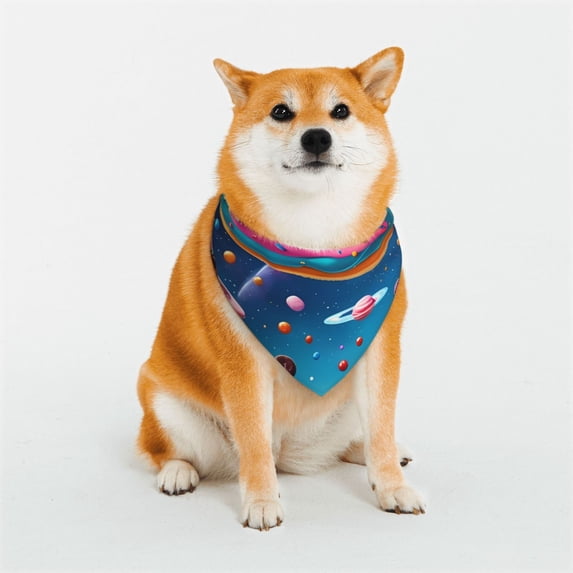 Sikiie Colorful Donut Dog Bandanas-Dog Scarf Bib Kerchief Breed for Dogs and Small for Pets Gift-Medium