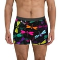 thumbnail image 1 of Sikiie Colorful Dragonflies Print Men's Boxer Briefs, Elastic Waistband Boxer Briefs Leggings-X-Large, 1 of 5