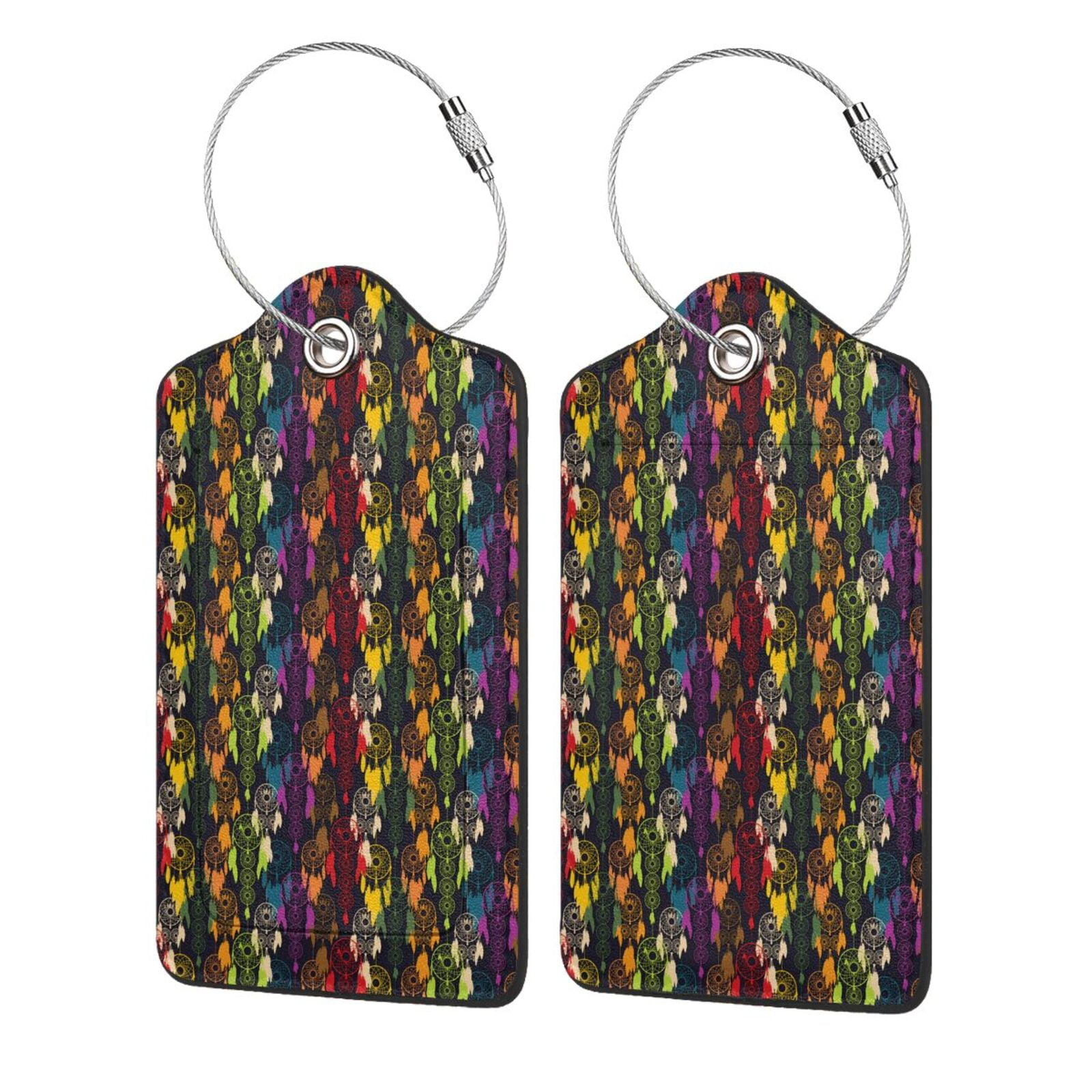 Sikiie Colorful Dreamcatcher Luggage Tag for Suitcase Leather Baggage ...