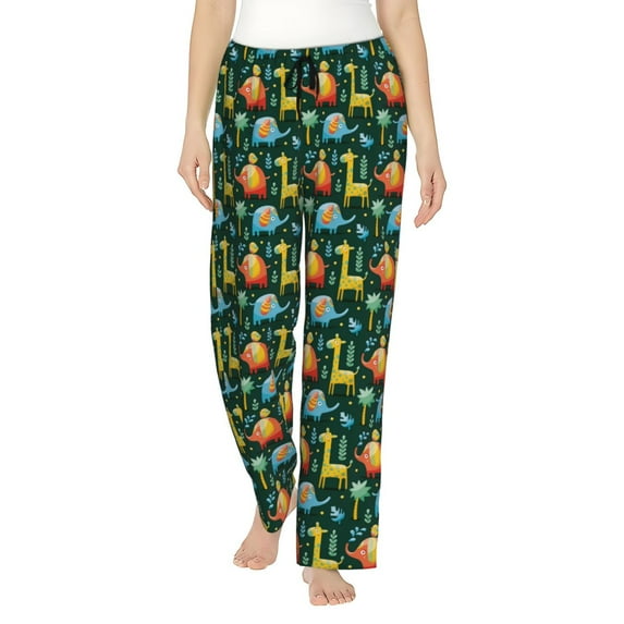 Sikiie Colorful Elephants Women’s Lounge Pants, Lounge Pants Sleep Bottoms, Lounge for Women, Womens Pajama Pants -X-Large