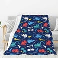 thumbnail image 1 of Sikiie Colorful Excavator Cozy Flannel Fleece Throw Blanket: Lightweight & Thick for All Seasons - Perfect for Women, Men, & Kids"50"x40", 1 of 6