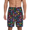 thumbnail image 1 of Sikiie Colorful Excavator Mens Pajama Shorts, Lightweight Lounge Pant with Pockets Soft Sleep Pj Shorts for MenXX-Large, 1 of 6