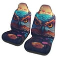 thumbnail image 1 of Sikiie Colorful Feather Owl Car Seat Protector 2 Pack Car Seat Cushion Mat, Car Seat Covers for SUV, Truck, Van, 1 of 7