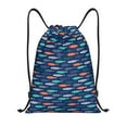 thumbnail image 1 of Sikiie Colorful Fish 3 Drawstring Backpack Drawstring Bags, Draw String Back Bag for Sports, Gym, Travel, Swimming, Beach-Small, 1 of 6