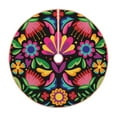 thumbnail image 1 of Sikiie Colorful Floral Embroidery Mexican Nativity Christmas Tree Skirt, Jesus Christian Winter Holiday Tree Mat Decoration(30-48IN), 1 of 6