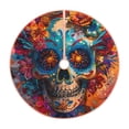 thumbnail image 1 of Sikiie Colorful Floral Skull A Christmas Tree Skirt, Christmas Tree Decorations, Christmas Decor, Tree Mat Decoration(30-48IN)-36", 1 of 6