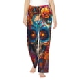 thumbnail image 1 of Sikiie Colorful Floral Skull A Women’s Lounge Pants, Lounge Pants Sleep Bottoms, Lounge for Women, Womens Pajama Pants -Small, 1 of 6