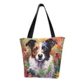 thumbnail image 1 of Sikiie Colorful Flower Dog Shoulder Bag Casual Hobo Crossbody Tote Bag for Women and Men Large Purse Messenger Bag Travel Work, 1 of 6