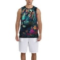 thumbnail image 1 of Sikiie Colorful Flower Tiger Basketball Jersey Reversible Men's Mesh Athletic Sports Shirts Training Practice S-4XLXX-Large, 1 of 6