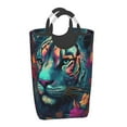 thumbnail image 1 of Sikiie Colorful Flower Tiger Square Laundry Bag Large Collapsible Dirty Clothes Bags With Handles Waterproof Essentials Storage For College Dorm, Family, 1 of 5