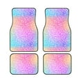 thumbnail image 1 of Sikiie Colorful Glitters Car Foot Mat Set of 4 Pieces Basics Universal Fit Rubber Carpet Floor Mats For Car SUV Van & Truck, 26.8"L x 17.3"W (Front), 13"L x 17.3"W(Rear), 1 of 6