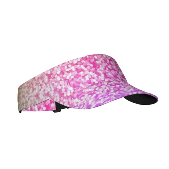 Sikiie Colorful Glitters Sun Visor Hat Adjustable Velcro Golf Visor Sports Sunscreen Visor Hat for Outdoor Activities