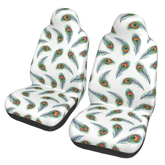 Sikiie Colorful Grass Car Seat Protector 2 Pack Car Seat Cushion Mat, Car Seat Covers for SUV, Truck, Van