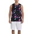 thumbnail image 1 of Sikiie Colorful Guitar Basketball Jersey Reversible Men's Mesh Athletic Sports Shirts Training Practice S-4XLSmall, 1 of 6