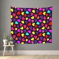 thumbnail image 1 of Sikiie Colorful Hearts tapestry wall hanging home decor for bedrooms, living rooms, dorms 60x51in, 1 of 6