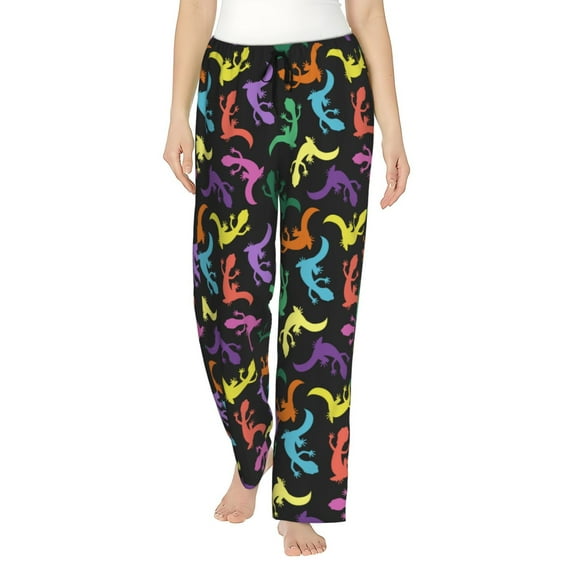 Sikiie Colorful Lizards Women’s Lounge Pants, Lounge Pants Sleep Bottoms, Lounge for Women, Womens Pajama Pants -Large