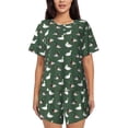 thumbnail image 1 of Sikiie Colorful Mallard Duck Womens Pajama Sets Short Sleeve Top With Pants Sleepwear 2 Piece Lounge Set-X-Large, 1 of 6