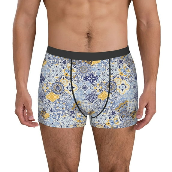 Sikiie Colorful Mandalas Print Men's Boxer Briefs, Elastic Waistband Boxer Briefs Leggings-Medium