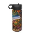 thumbnail image 1 of Sikiie Colorful Maple Leaf Beach Turtle Print 18OZ Insulated Straw Cup, Portable Leak-proof Sports Water Bottle, Stainless Steel Water Cup Suitable for Home and Outdoor, 1 of 8