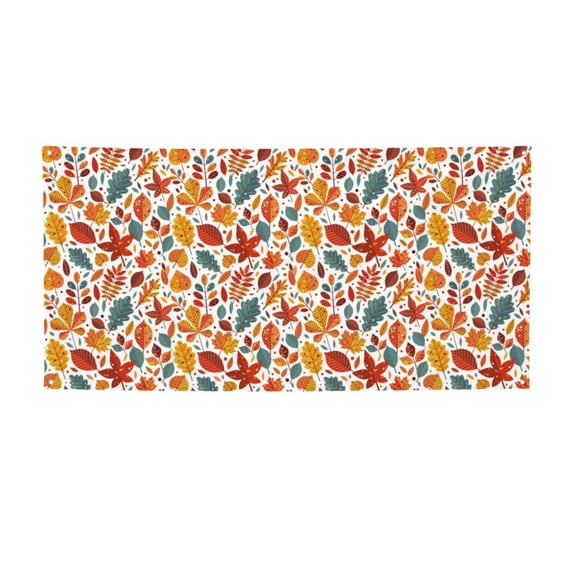 Sikiie Colorful Maple Leaves Custom Banners and Signs Customize Outdoor, Personalized Banner with Logo Text for Party Birthday, Customized Banner Decoration-Small