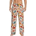 thumbnail image 1 of Sikiie Colorful Maple Leaves Pajama Pants Men, PJ Bottoms, Sleep & Lounge Pants-Large, 1 of 6