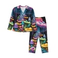 thumbnail image 1 of Sikiie Colorful Mushroom Women's Long-Sleeve Shirt and Full-Length Bottom Pajama Set (s-xxl)-Large, 1 of 7