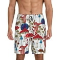 thumbnail image 1 of Sikiie Colorful Mushrooms (2) Mens Pajama Shorts, Lightweight Lounge Pant with Pockets Soft Sleep Pj Shorts for Men4X-Large, 1 of 6