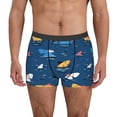 thumbnail image 1 of Sikiie Colorful Ocean Shark Print Men's Boxer Briefs, Elastic Waistband Boxer Briefs Leggings-Medium, 1 of 5