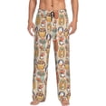 thumbnail image 1 of Sikiie Colorful Owls Mens Pajama Pants Sleep & Lounge Pants, PJ Bottoms With elastic waistb and Pockets Medium, 1 of 6