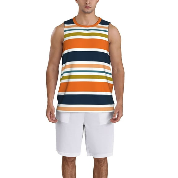 Sikiie Colorful Pastel Stripes Basketball Jersey Reversible Men's Mesh Athletic Sports Shirts Training Practice S-4XLSmall