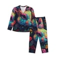 thumbnail image 1 of Sikiie Colorful Patterned Rabbit Women's Long-Sleeve Shirt and Full-Length Bottom Pajama Set (s-xxl)-Medium, 1 of 7