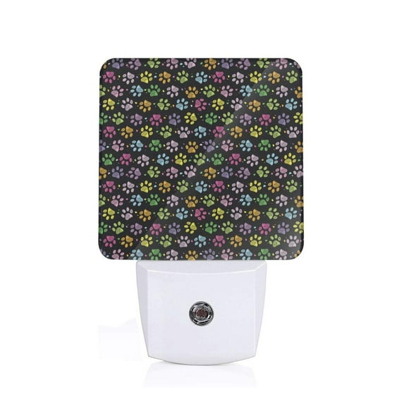 Sikiie Colorful Paw Led Night Light, Warm White,Cool White Lights for Bathroom,Hallway,Bedroom, Kids Room-US