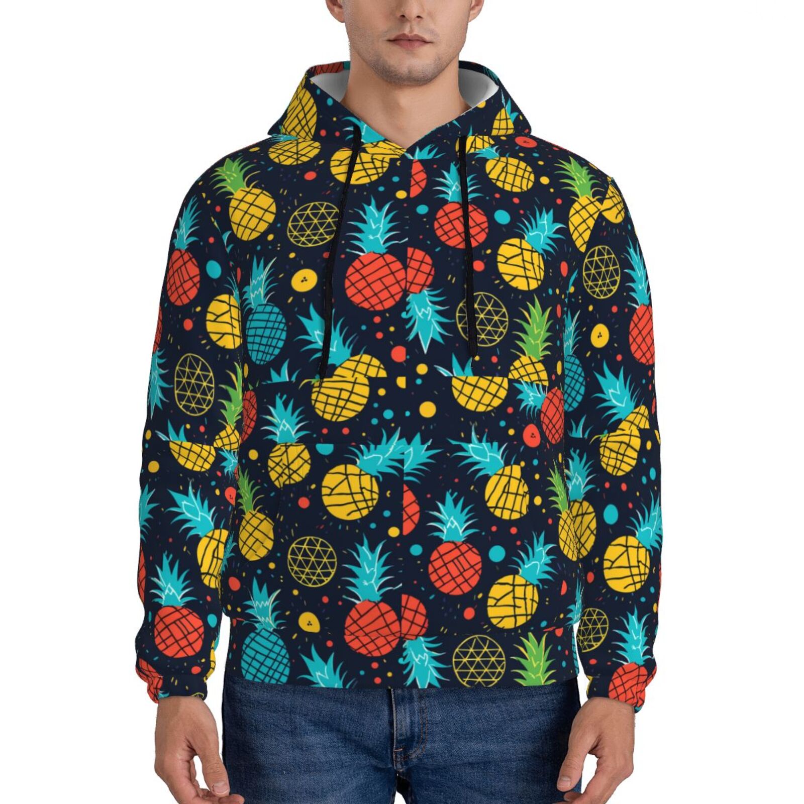 Sweat Ananas De Noël – Design Humoristique – Pour Amateurs De Fruits Et De Fêtes – Coupe Classique – 241 G