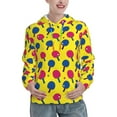 thumbnail image 1 of Sikiie Colorful Ping Pong Women's Casual Hoodies Long Sleeve Lightweight Pullover Tops Loose Sweatshirt-X-Large, 1 of 7