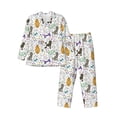 thumbnail image 1 of Sikiie Colorful Poodle Dog Mens Pajama Set, Soft Warm Long Sleeve Sleepwear, Cozy Button-Down Pjs for Men-Large, 1 of 7