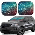 thumbnail image 1 of Sikiie Colorful Rainbow Glitter Print Foldable Car Windshield Sun Visor, Car Window Sunshade Suitable for Sedan, SUV and Truck Car Accessories-Large, 1 of 6